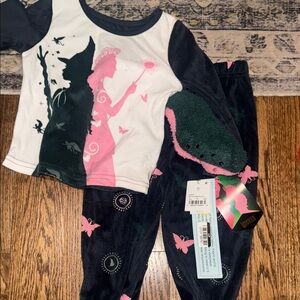 Disney Kids Pajama Set - Pink, Black, and White